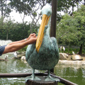 Life size decoration brass animal sculpture bronze pelican statue